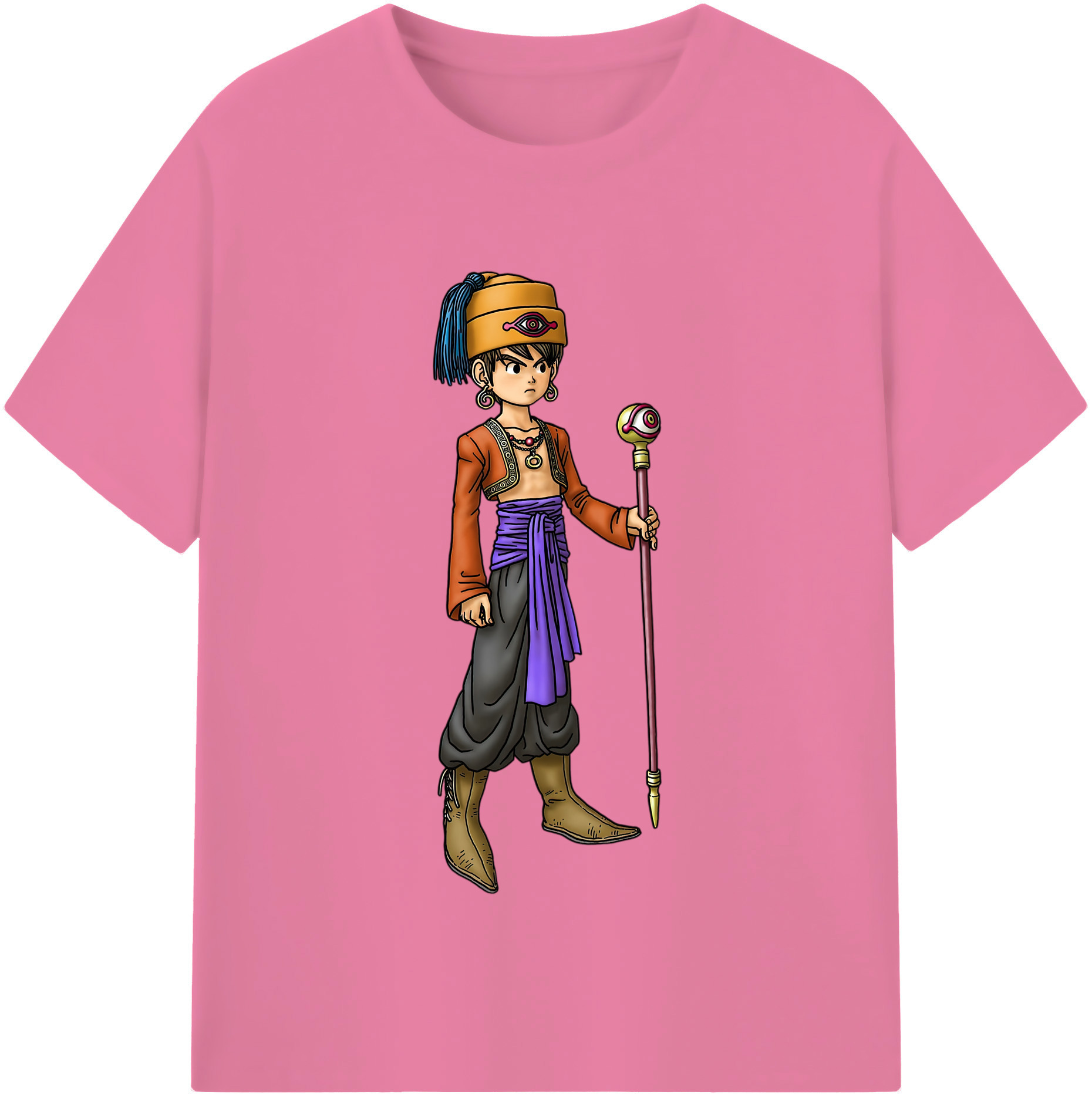 （画像用） ドラゴンクエスト Doragon Kuesuto Dragon Quest 綿100％半袖Tシャツ（フロントプリント）